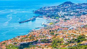 Vista aérea de Madeira