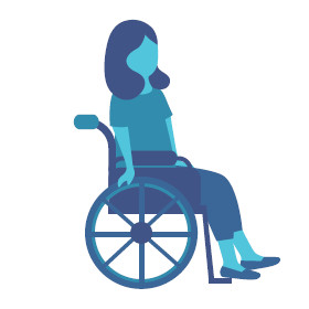 Mujer en silla de ruedas