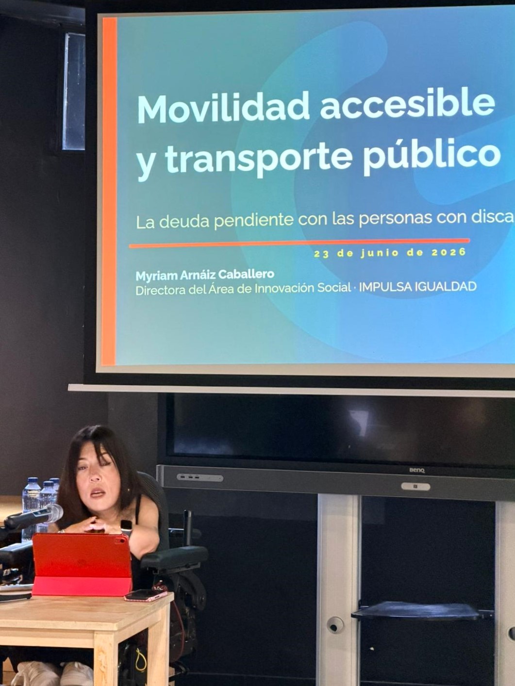 Ponencia "La movilidad accesible en España: diagnóstico", por Myriam Arnaiz, directora de Innovación Social de IMPULSA IGUALDAD.